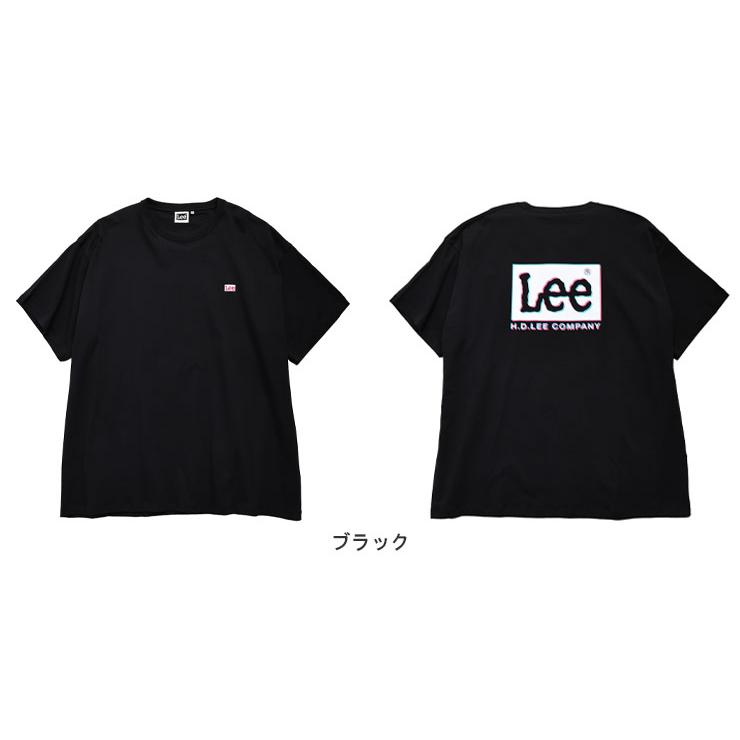 Lee リー 半袖 Tシャツ バックロゴプリント クルーネック トップス クルー 大きいサイズ メンズ 3L 4L 5L ブラック｜btclub｜02