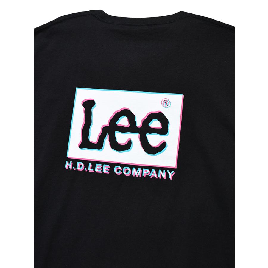 Lee リー 半袖 Tシャツ バックロゴプリント クルーネック トップス クルー 大きいサイズ メンズ 3L 4L 5L ブラック｜btclub｜04