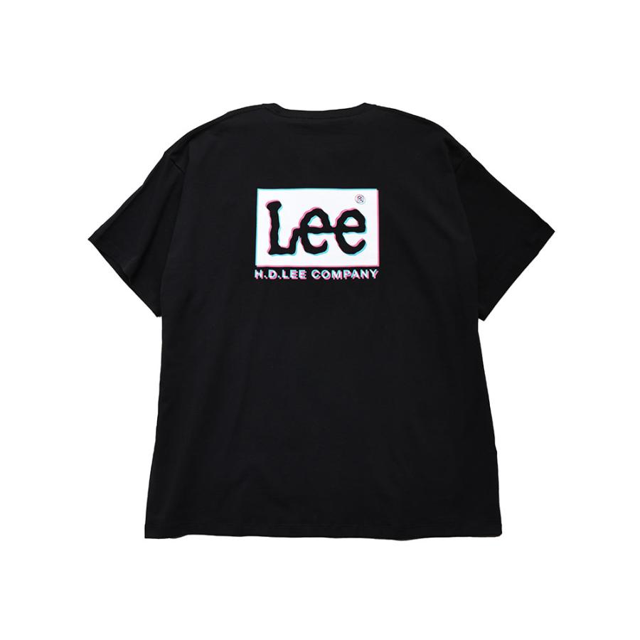 Lee リー 半袖 Tシャツ バックロゴプリント クルーネック トップス クルー 大きいサイズ メンズ 3L 4L 5L ブラック｜btclub｜08