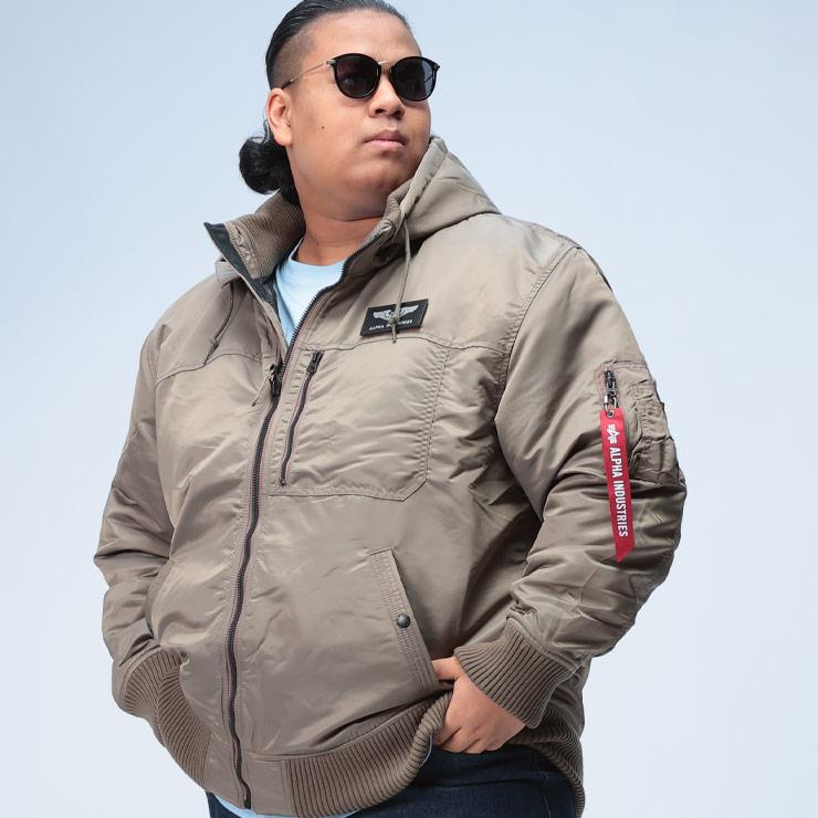 アルファインダストリーズ アウター ブルゾン 中綿ジャケット XL 2L Alpha Industries（アルファ・インダストリーズ） 大きいサイズ