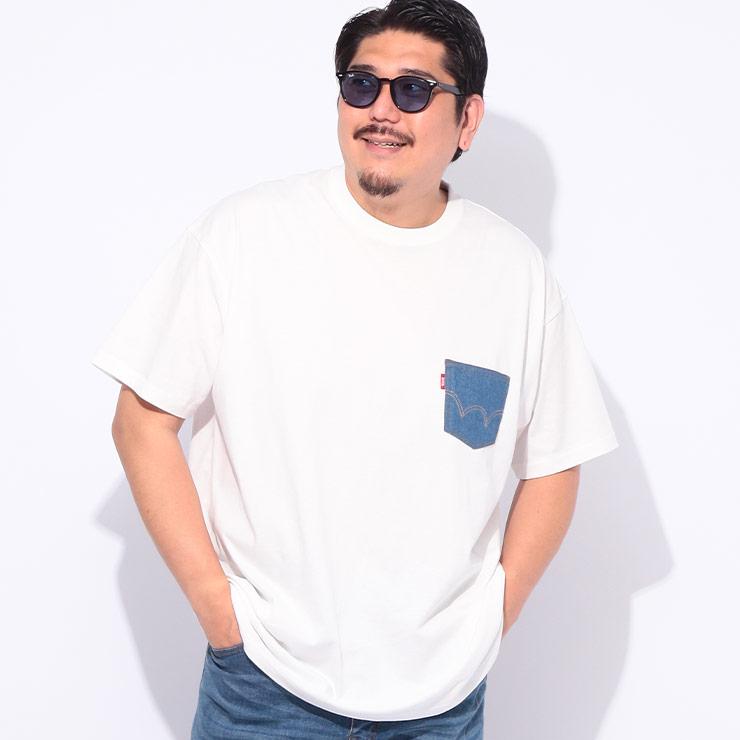 EDWIN（エドウィン） Tシャツ 半袖 メンズ 大きいサイズ ホワイト