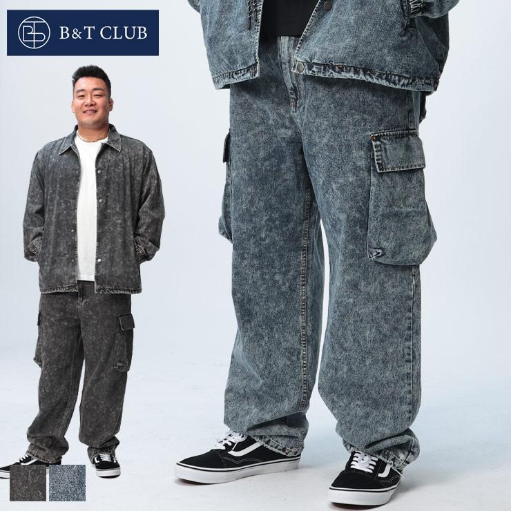 B＆T CLUB（ビーティークラブ） デニムカーゴパンツ メンズ 大きい