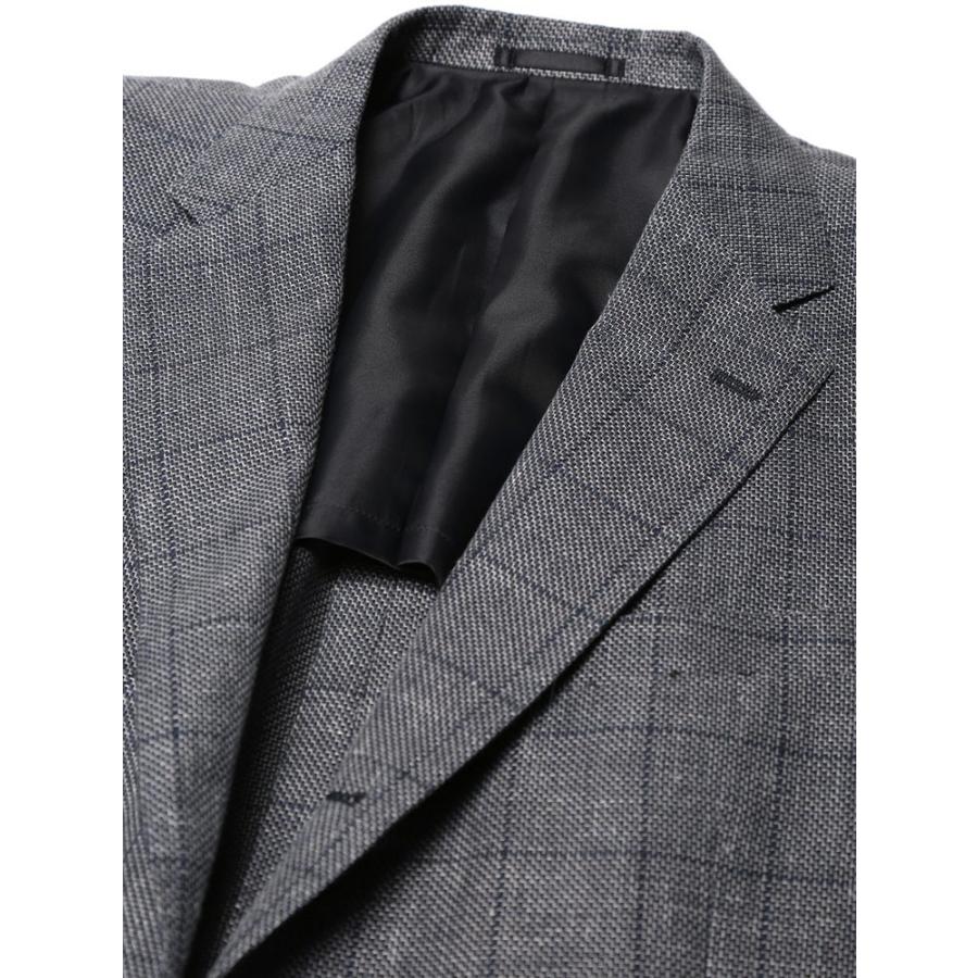 37 割引 同梱不可 サマージャケット 大きいサイズ ジャケット メンズ 春夏 Marzotto生地 麻混 格子柄 段返り3ツ釦 ネイビー B T Club ジャケット メンズファッション ファッション Littlestaruc Com