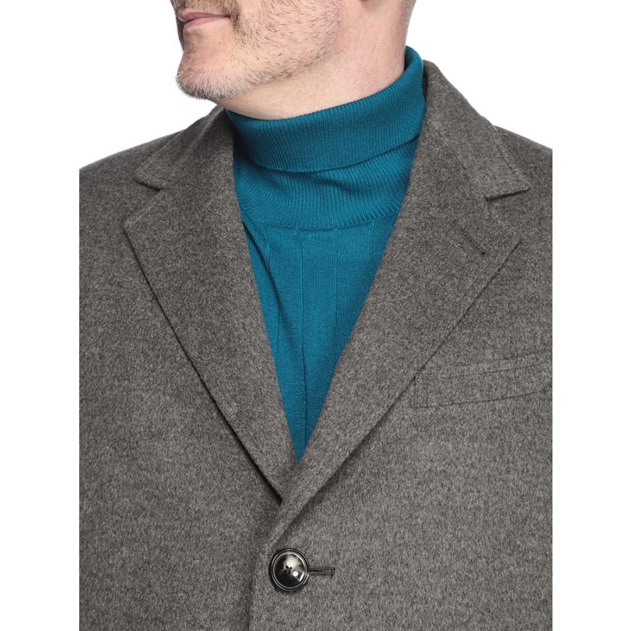チェスターコート メンズ 大きいサイズ ビジネス ウール×カシミヤ シングル 3つボタン アウター B＆T CLUBの画像