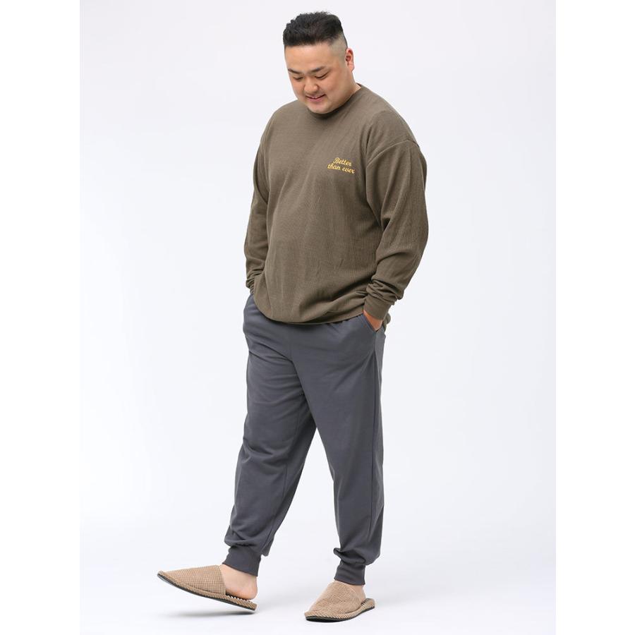 パジャマ 大きいサイズ 3l 9l相当 B Club T Tシャツ クルーネック セットアップ メンズ ロンt ロングパンツ ワッフル 部屋着 長袖 最大72 Offクーポン メンズ