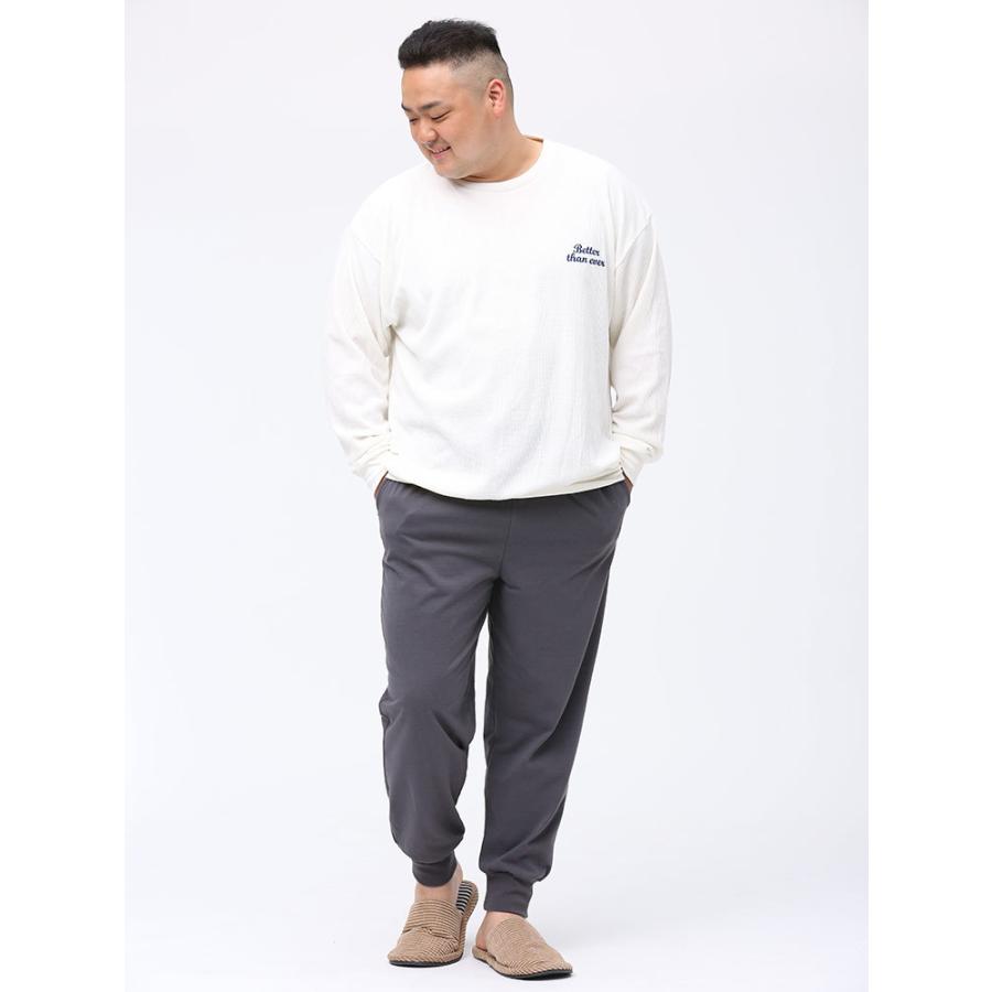 パジャマ 大きいサイズ 3l 9l相当 B Club T Tシャツ クルーネック セットアップ メンズ ロンt ロングパンツ ワッフル 部屋着 長袖 最大72 Offクーポン メンズ