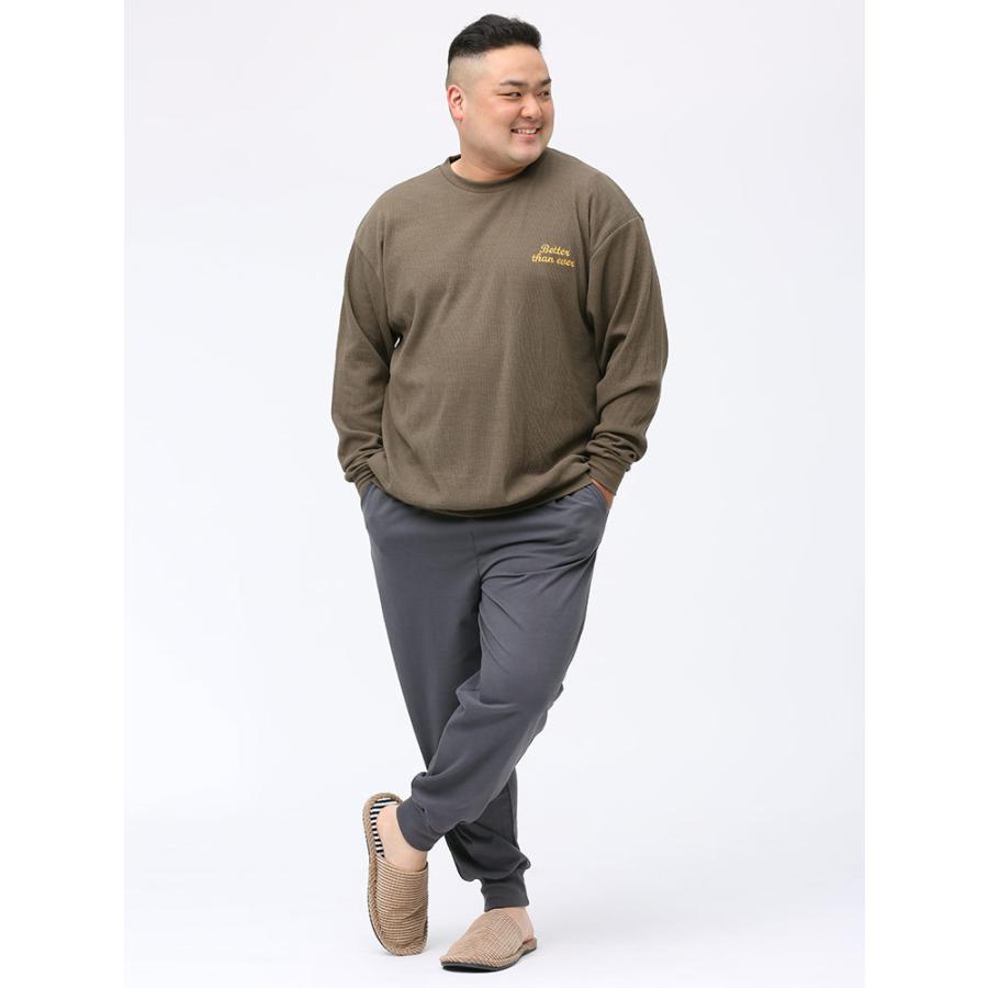 パジャマ 大きいサイズ 3l 9l相当 B Club T Tシャツ クルーネック セットアップ メンズ ロンt ロングパンツ ワッフル 部屋着 長袖 最大72 Offクーポン メンズ