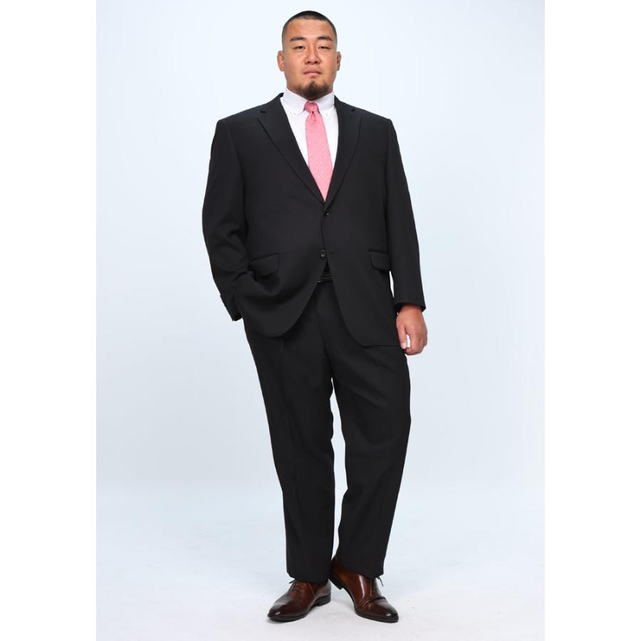 PIMLICO スーツ ブラック シャドーストライプ 大きいサイズ PIMLICO（ピムリコ） WEB限定 スーツ 大きいサイズ メンズ