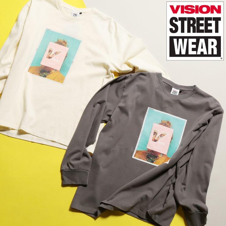 長袖 Tシャツ 大きいサイズ メンズ 綿100 クルーネック ヘヴィーウェイト コットン ホワイト ダークグレー Vision Street Wear 大きいサイズのサカゼン 通販 Paypayモール