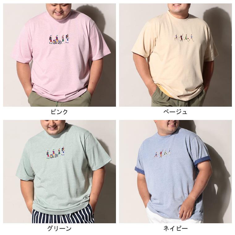 半袖 Tシャツ 大きいサイズ メンズ クルーネック 刺繍 コットン 3l 4l 5l 6l Power To The People 大きいサイズのサカゼン 通販 Paypayモール