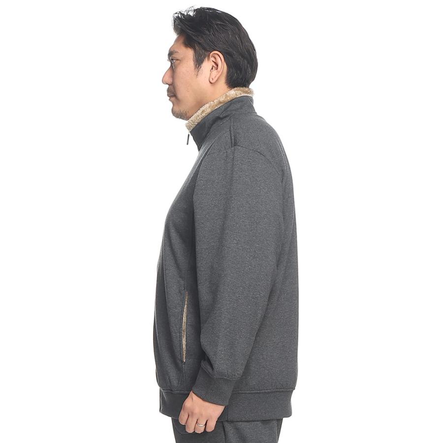 ジャケット 大きいサイズ メンズ 天竺 裏シャギー フルジップ