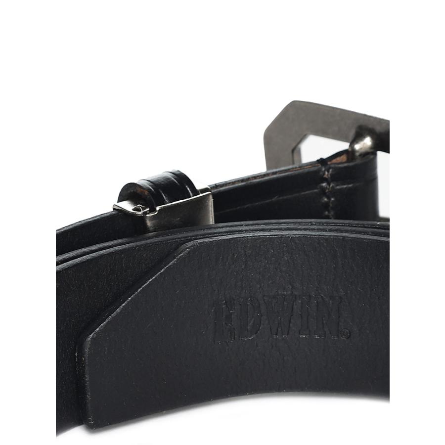 EDWIN ベルト 大きいサイズ メンズ レザー ピンバックル レザー