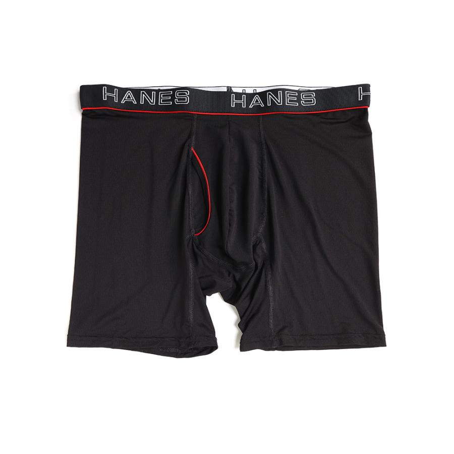 Hanes ヘインズ ボクサーパンツ 大きいサイズ メンズ 抗菌防臭 吸汗速乾 メッシュ 前開き 肌着 下着 ダークグレー ブラック 3L 4L｜btclub｜10