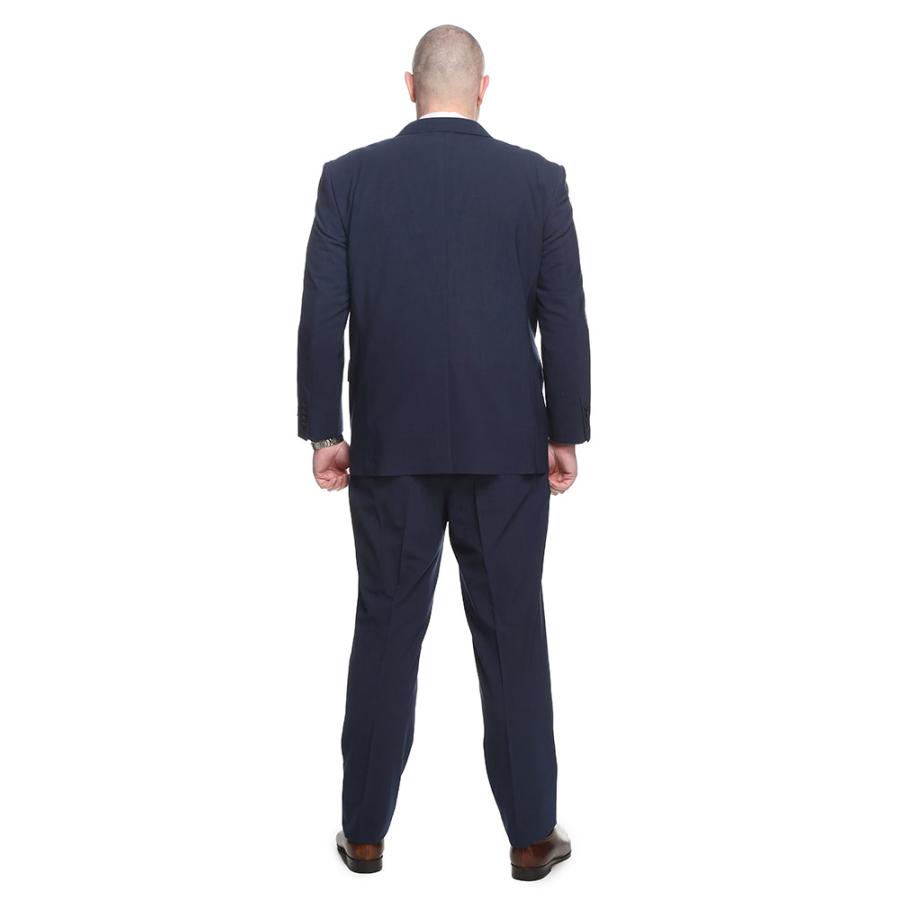 HYBRIDBIZ SUPERMOVE ビジネス スーツ 2本パンツ ウール混 ウォッシャブル 通気性 ストライプ 大きいサイズ メンズ 父の日 プレゼントギフト｜btclub｜16