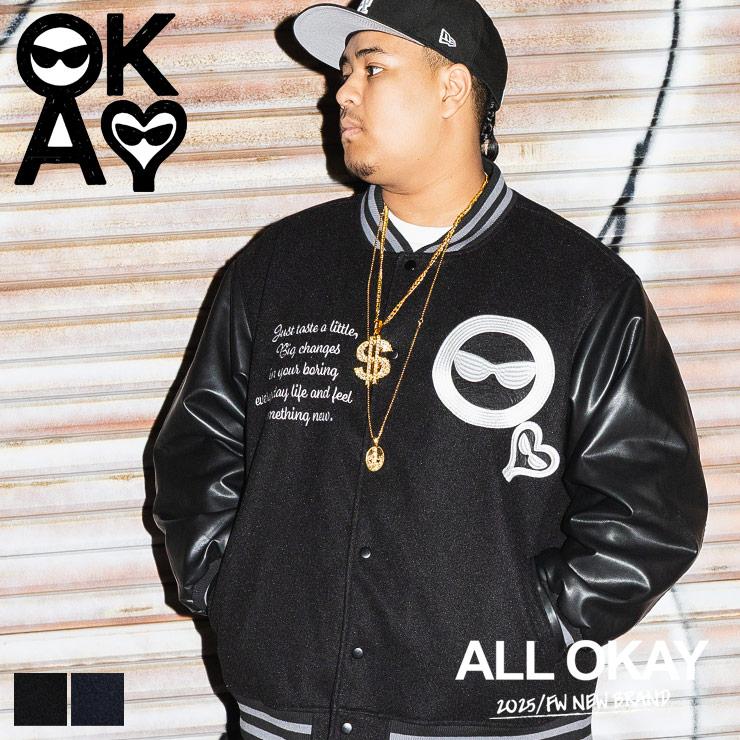ALL OKAY オールオーケー スタジャン 1XL 2XL 3XL 大きいサイズ メンズ