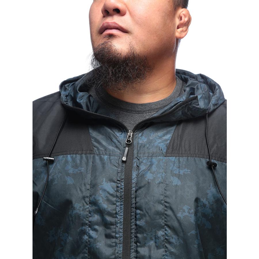 アウトドアプロダクツ ナイロンジャケット メンズ 大きいサイズ カモフラ柄 裏メッシュ パーカー 防風 軽量 アウター アウトドア OUTDOOR PRODUCTS