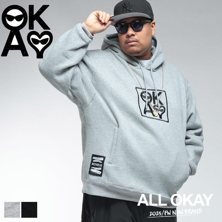 オールオーケー プ 長袖 パーカー メンズ 大きいサイズ 1XL 2XL 3XL