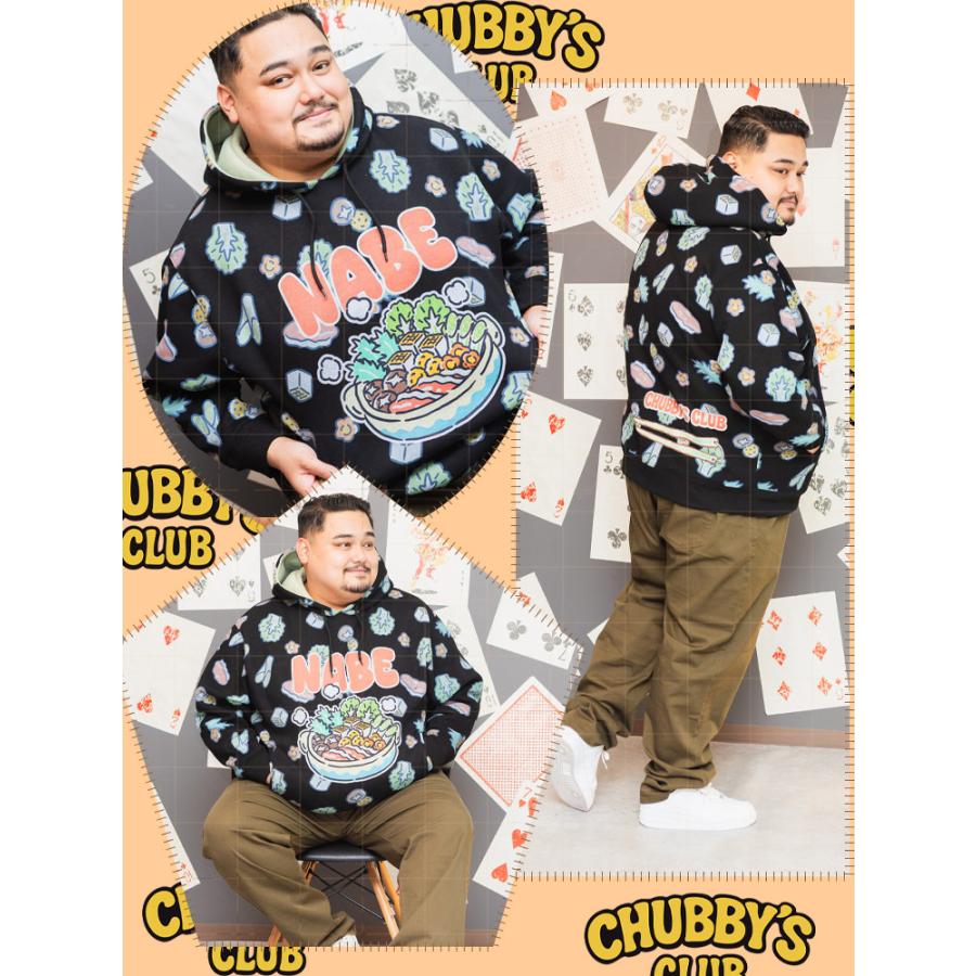スウェットパーカー メンズ 大きいサイズ 鍋 NABE プリント トップス 