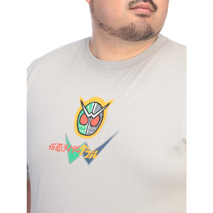Tシャツ 半袖 メンズ 大きいサイズ 仮面ライダー ダブル クルーネック