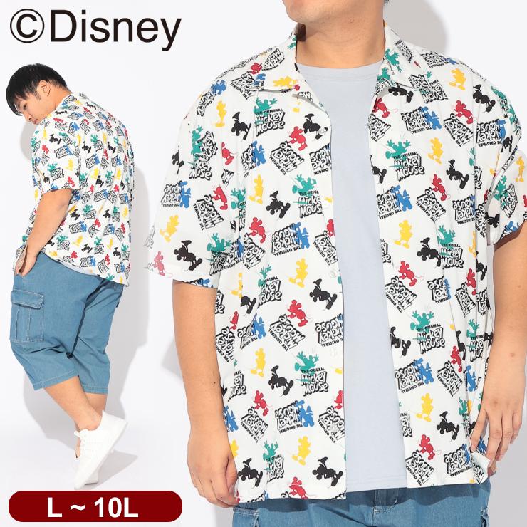 Disney（ディズニー） シャツ 半袖 メンズ 大きいサイズ 『ミッキー