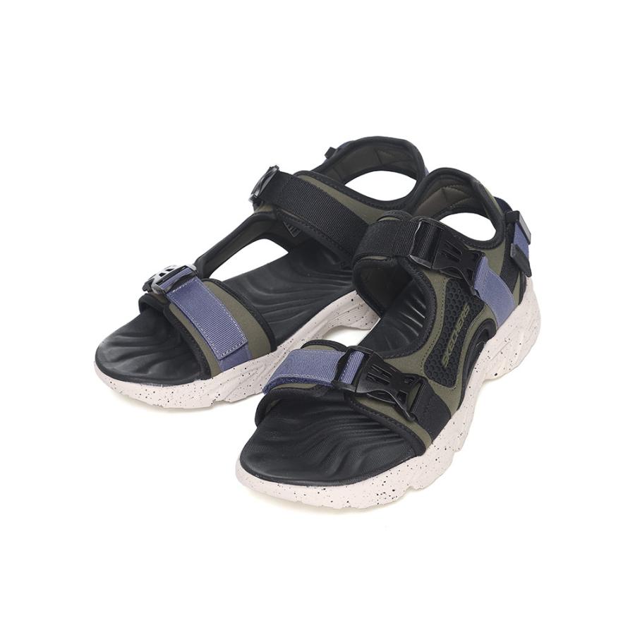 ストラップ サンダル 大きいサイズ メンズ Stamina Sandal Streamer スポーツサンダル 夏 ブラック/オリーブ 30.0cm SKECHERS スケッチャーズ｜btclub｜10