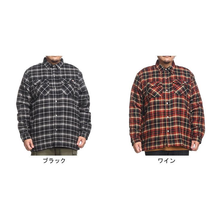 Dickies 長袖ネルシャツ 大きいサイズ メンズ 裏ボア チェック Dickies 長袖ネルシャツ 大きいサイズ メンズ 裏ボア チェック