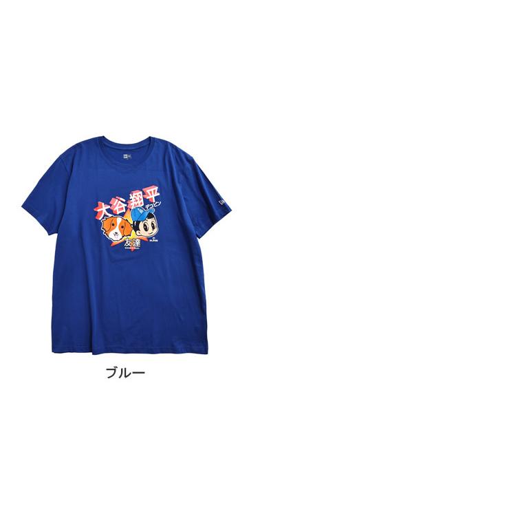 NEW ERA ニューエラ 半袖 Tシャツ NEW ERA×MLB 大谷翔平×デコピンプリント トップス シャツ 大きいサイズ メンズ 2XL 3XL ブルー 父の日 送料無料｜btclub｜02