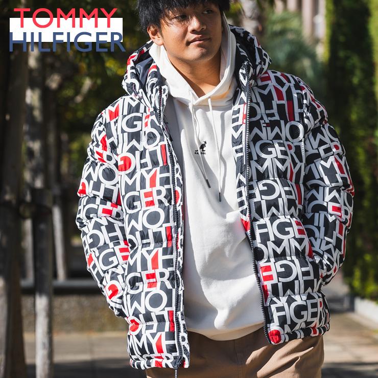 PING ロゴプリント ダウンジャケット 定価22000円　美品　総柄 TOMMY HILFIGER（トミー・ヒルフィガー） 中綿 ジャケット 大きい