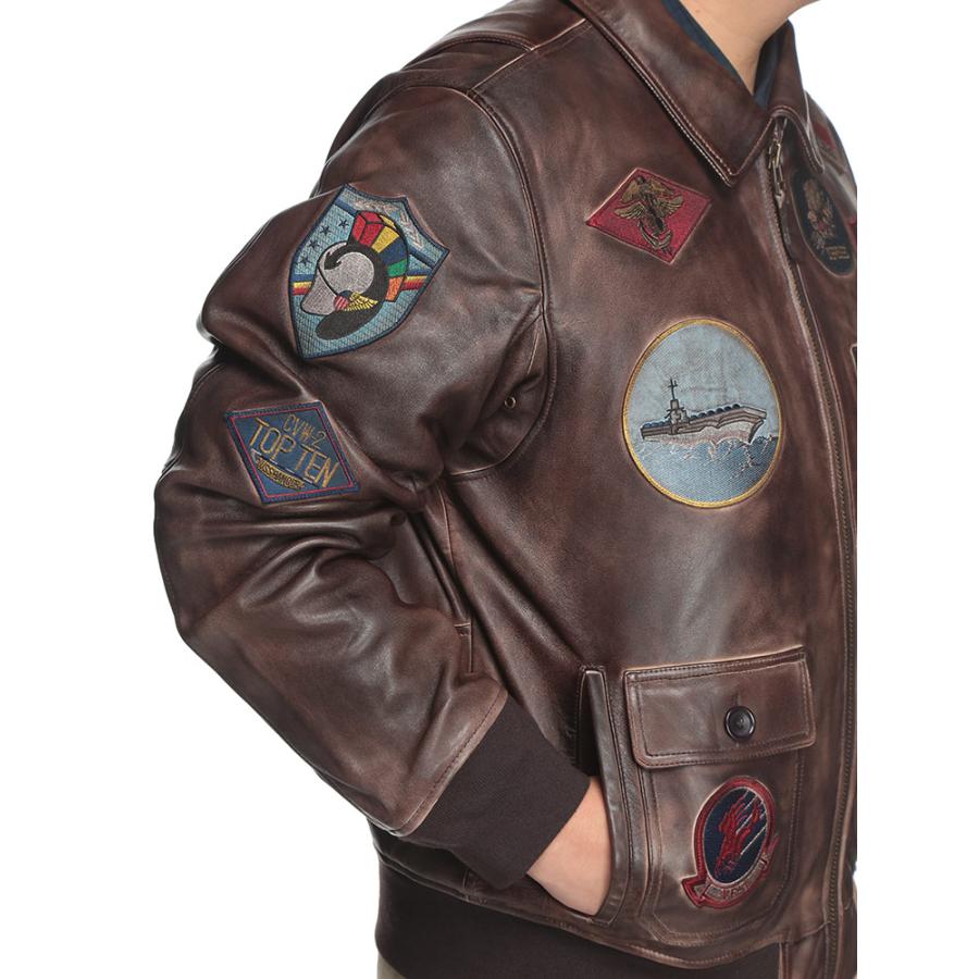 【極美品】TOPGUN トップガン スタジャン USA製 ワッペン XLサイズ TOP GUN TOPGUN トップガン ボンバージャケット 大きいサイズ