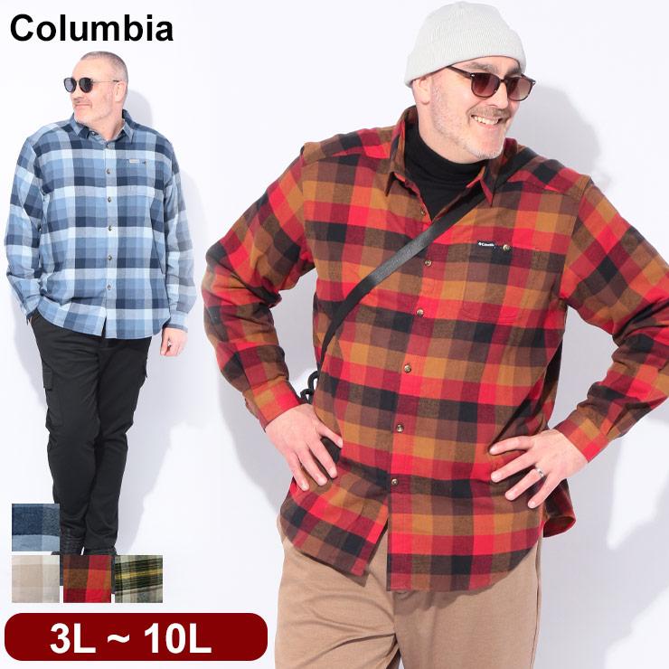 Columbia（コロンビア） シャツ 長袖 メンズ 大きいサイズ チェック柄