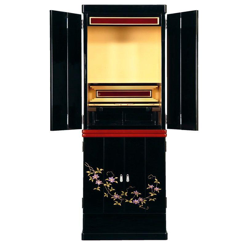 仏壇るりI 漆芸黒塗りモダン床置型小型 : ハセガワ仏壇 - 通販 - Yahoo