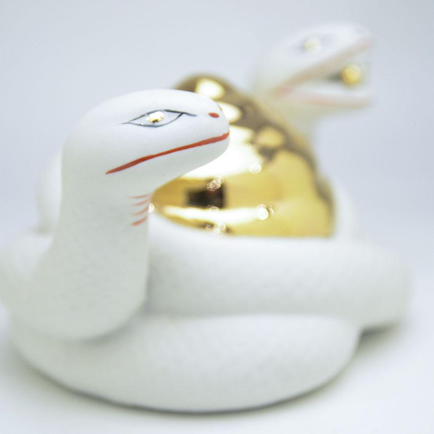 巳神 ヘビ 陶器製 4寸 巾12センチ 神具 巳様 蛇 : ハセガワ仏壇 - 通販