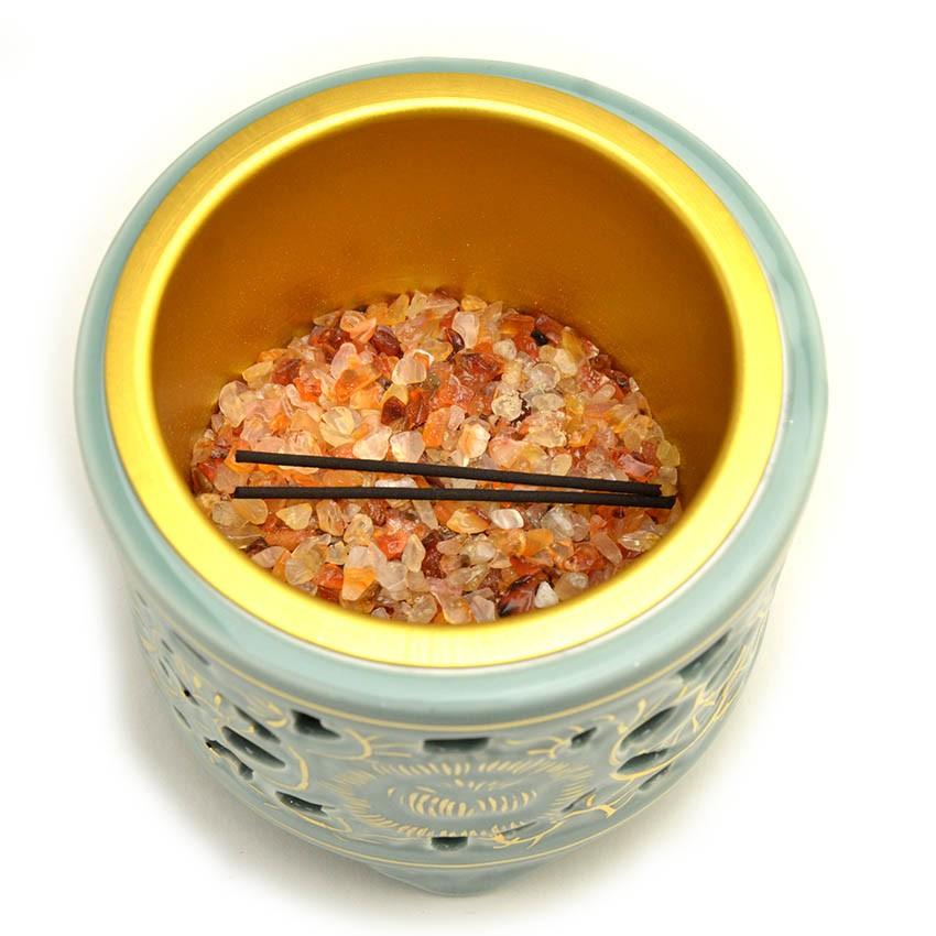 透かし香炉(真宗大谷派用)金付 3.0号 (特大)/仏具用品_葬儀_ 透かし香炉(真宗大谷派用)金付 3.0号 (特大)/仏具用品_葬儀_
