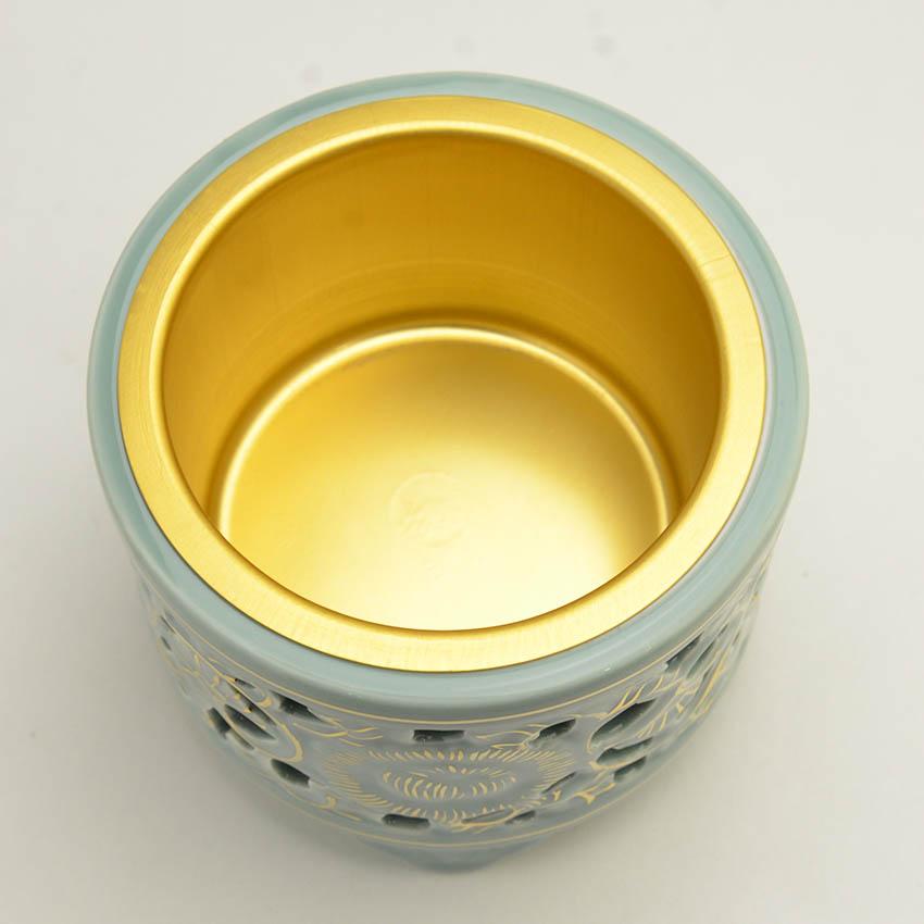 透かし香炉(真宗大谷派用)金付 3.5号 /仏具用品_葬儀_お葬式_ 透かし香炉(真宗大谷派用)金付 3.5号 /仏具用品_葬儀_お葬式_