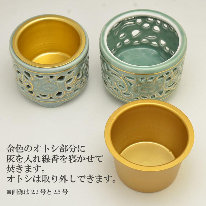 透かし香炉（真宗大谷派用）金付 4.5号 : ハセガワ仏壇 - 通販 - Yahoo