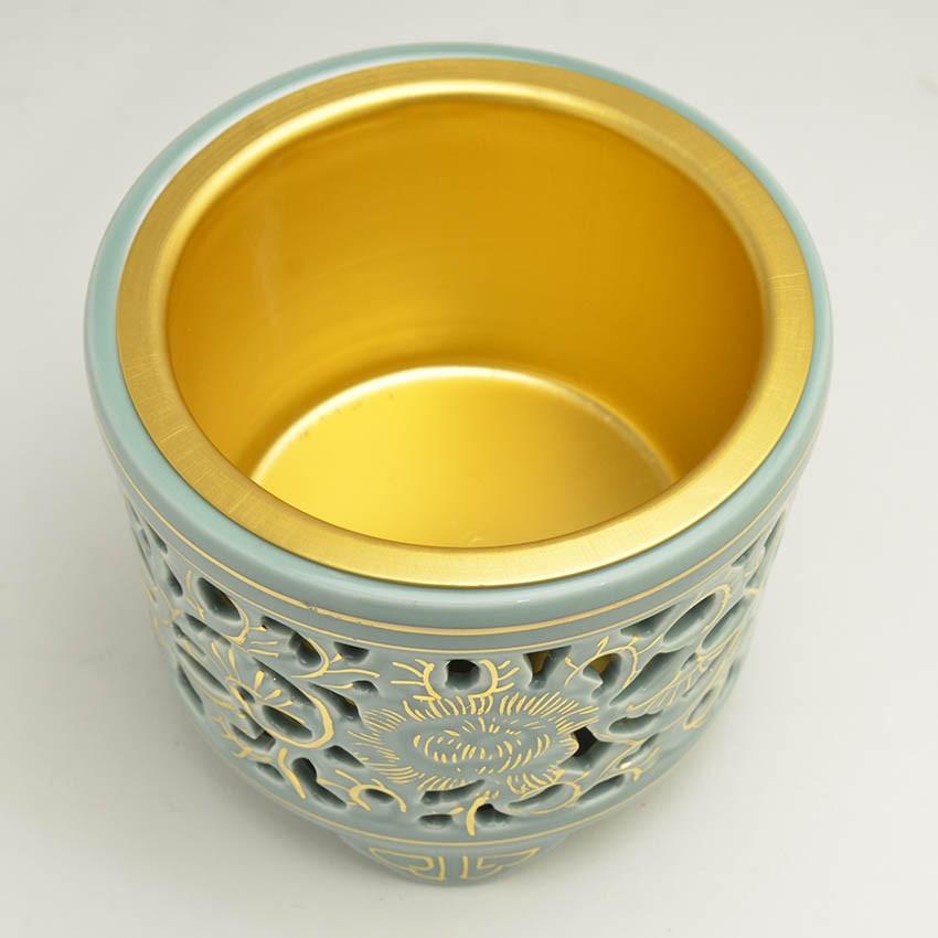 透かし香炉（真宗大谷派用）金付 4.5号 : ハセガワ仏壇 - 通販 - Yahoo