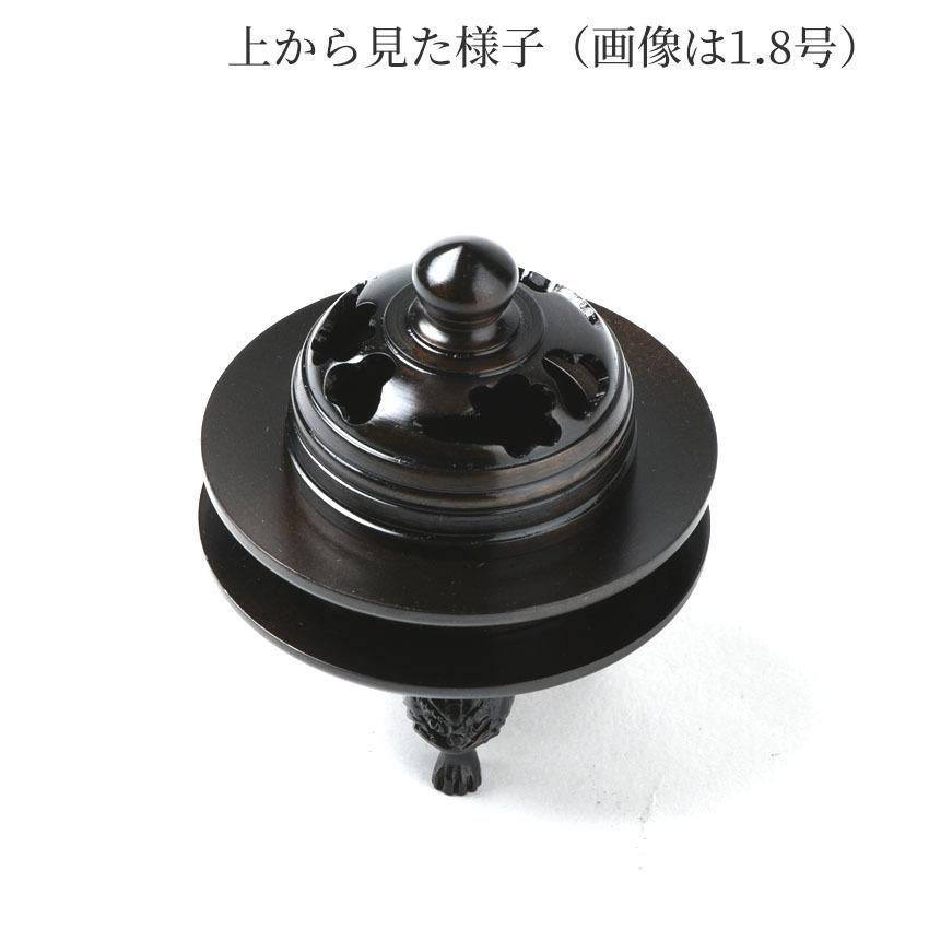 火舎香炉(かしゃこうろ)1.8号黒光色 浄土真宗本願寺派向仏具 火舎香炉(かしゃこうろ)1.8号黒光色 浄土真宗本願寺派向仏具