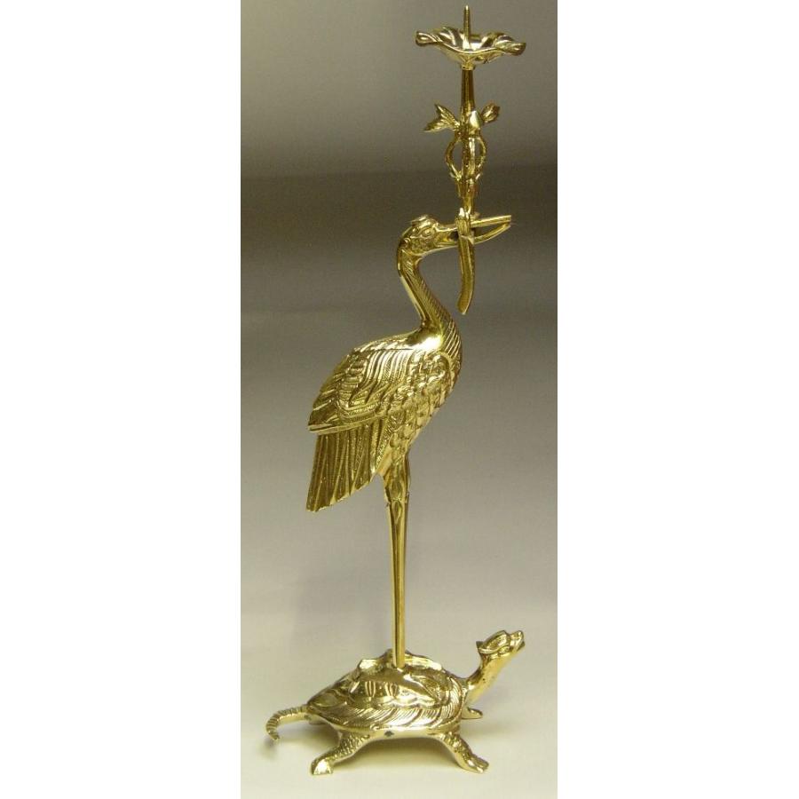 右鶴・左鶴（火立）3.5号本山彫磨き仕上/仏具用品_葬儀_お葬式_法事_