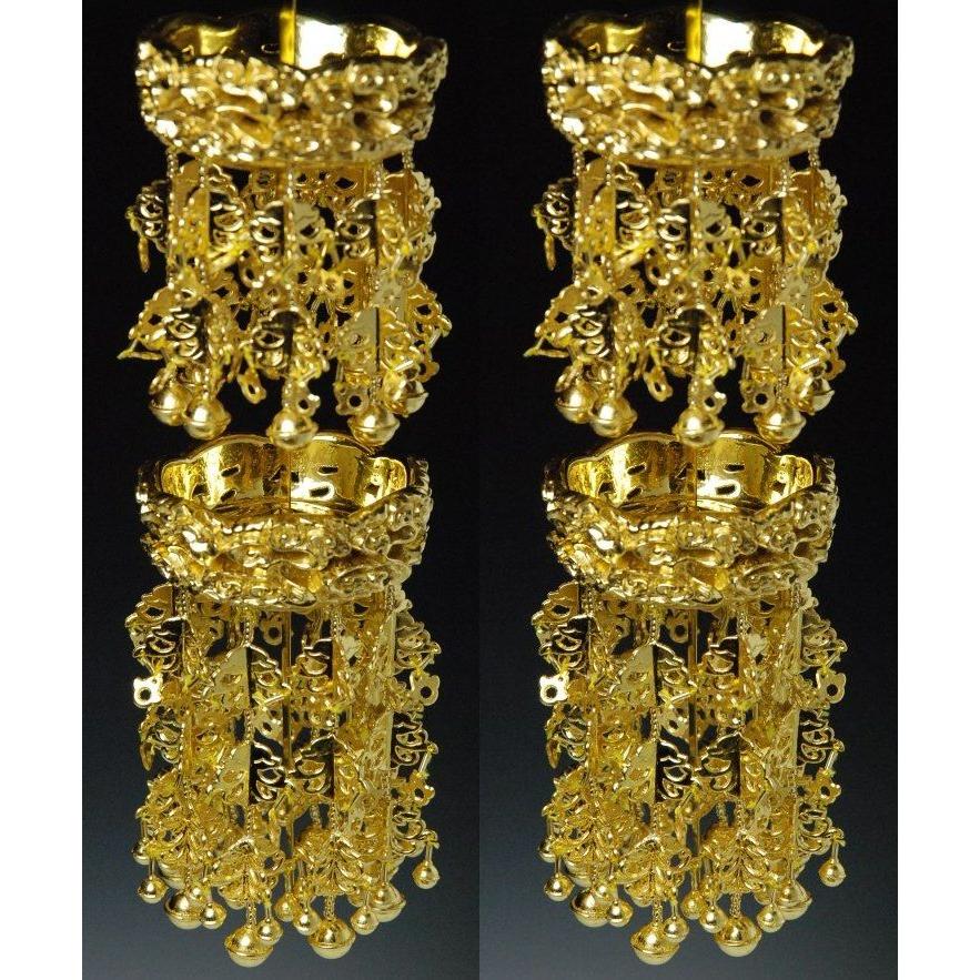 輪灯瓔珞深笠止四杏止鈴本金箔3.0号（1対）真宗大谷派（東）用