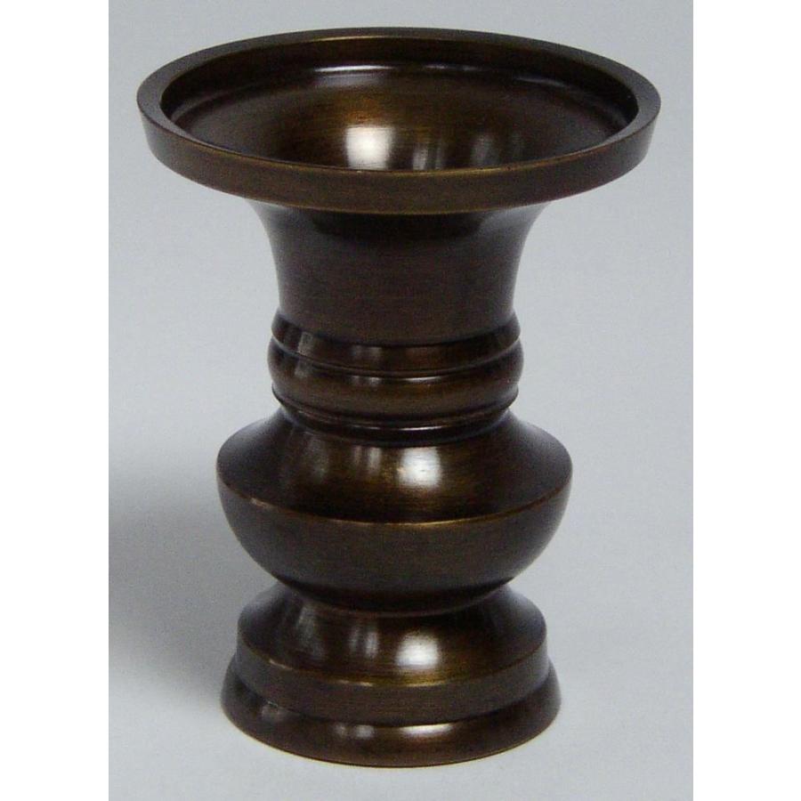 真鍮製 花立上丸色付3.0号/仏具用品_メモリアル_天台宗_日蓮宗_曹洞宗_