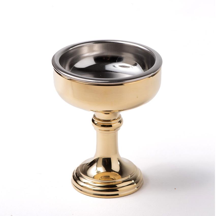 【修縁堂】真鍮製 壇橛 鎮壇器 鎮壇器具 仏教法具 仏器 真鍮製 仏飯器 重目仏器 中 10号 磨き仕上 金色 ステンレス落とし