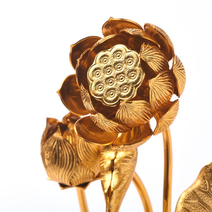 常花 金色で 小型 蓮の花 仏具 小常花 アルミ製 4号7本立(左のみ 常花 金色で 小型 蓮の花 仏具 小常花 アルミ製 4号7本立(左のみ