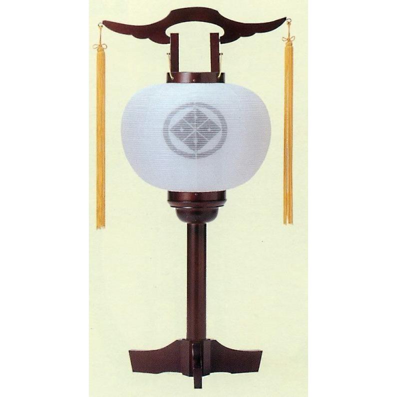 ハセガワ仏壇 盆提灯 高台 9号 【家紋入】 白絹 二重張 [1対販売] 薄墨 ハセガワ仏壇 盆提灯 特選かりん 【家紋入】 吊り下げ式 二重張 絵入り 薄墨 (外側に紋書) 