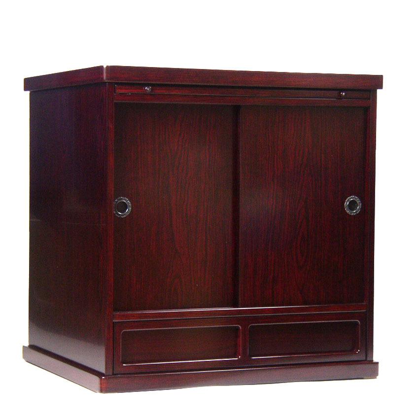 背高仏壇台スライド棚付大地高台 黒檀調・紫檀調 (中)仏壇専用の