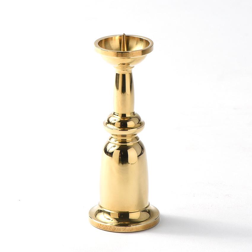 火立 ロウソク立 燭台 重目火立 磨き フッ素加工 3.5号 105ミリ