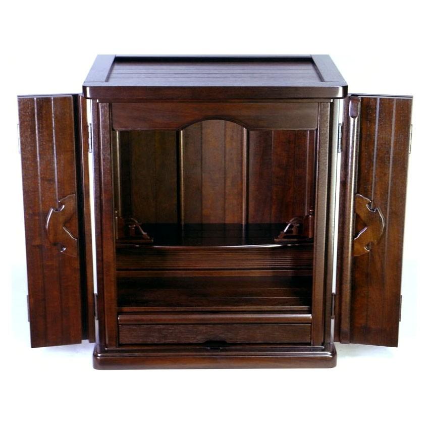 仏壇紫檀（系）総無垢材小型仏壇かりん16号 ミニ仏壇小型上置仏壇