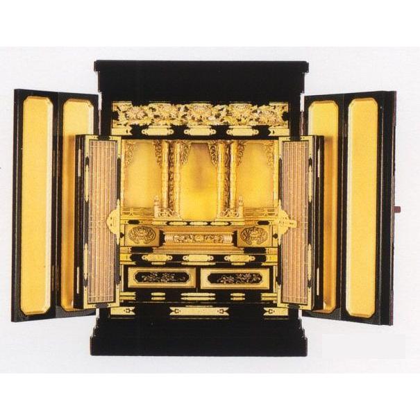 仏壇金仏壇上置関東型高さ25号西彫刻金粉仕上浄土真宗本願寺派用 仏壇金仏壇上置関東型高さ25号西彫刻金粉仕上浄土真宗本願寺派用