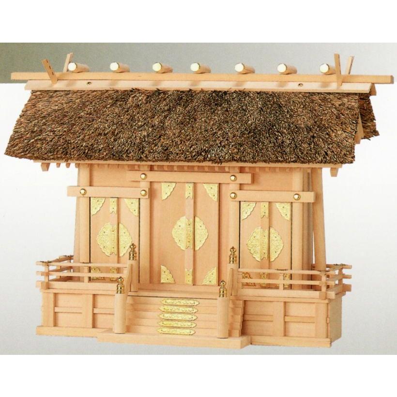 神棚茅葺通し三社M-5金具扉 : ハセガワ仏壇 - 通販 - Yahoo!ショッピング