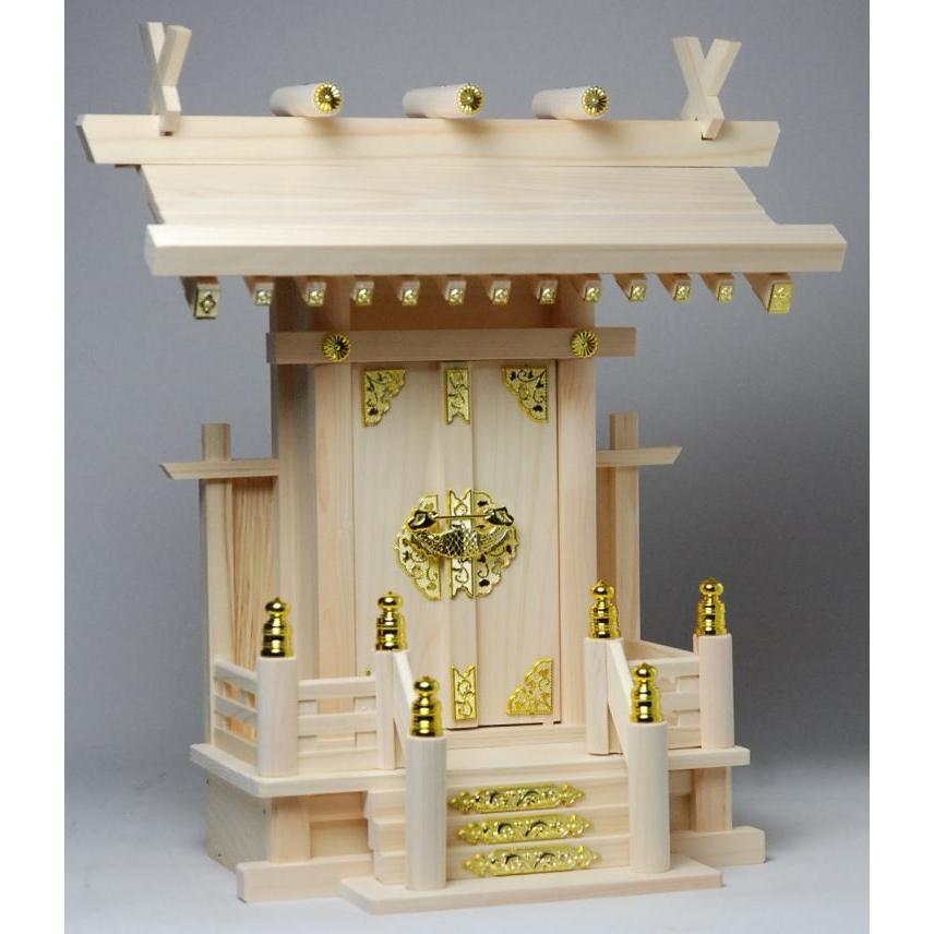 神棚 一社 送料無料 神具 付 神棚セット 中神明 (高41札丈31) 東 神棚 一社 送料無料 神具 付 神棚セット 中神明 (高41札丈31) 東