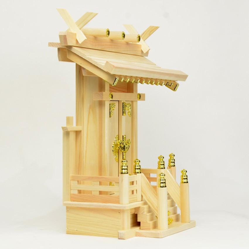 神棚 一社 送料無料 神具 付 神棚セット 中神明 (高41札丈31) 東 神棚 一社 送料無料 神具 付 神棚セット 中神明 (高41札丈31) 東